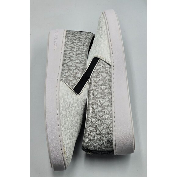 Michael Kors  Women's White/Grey Keaton Slip-On Sneakers Size 10M 2961 - Picture 12 of 16
